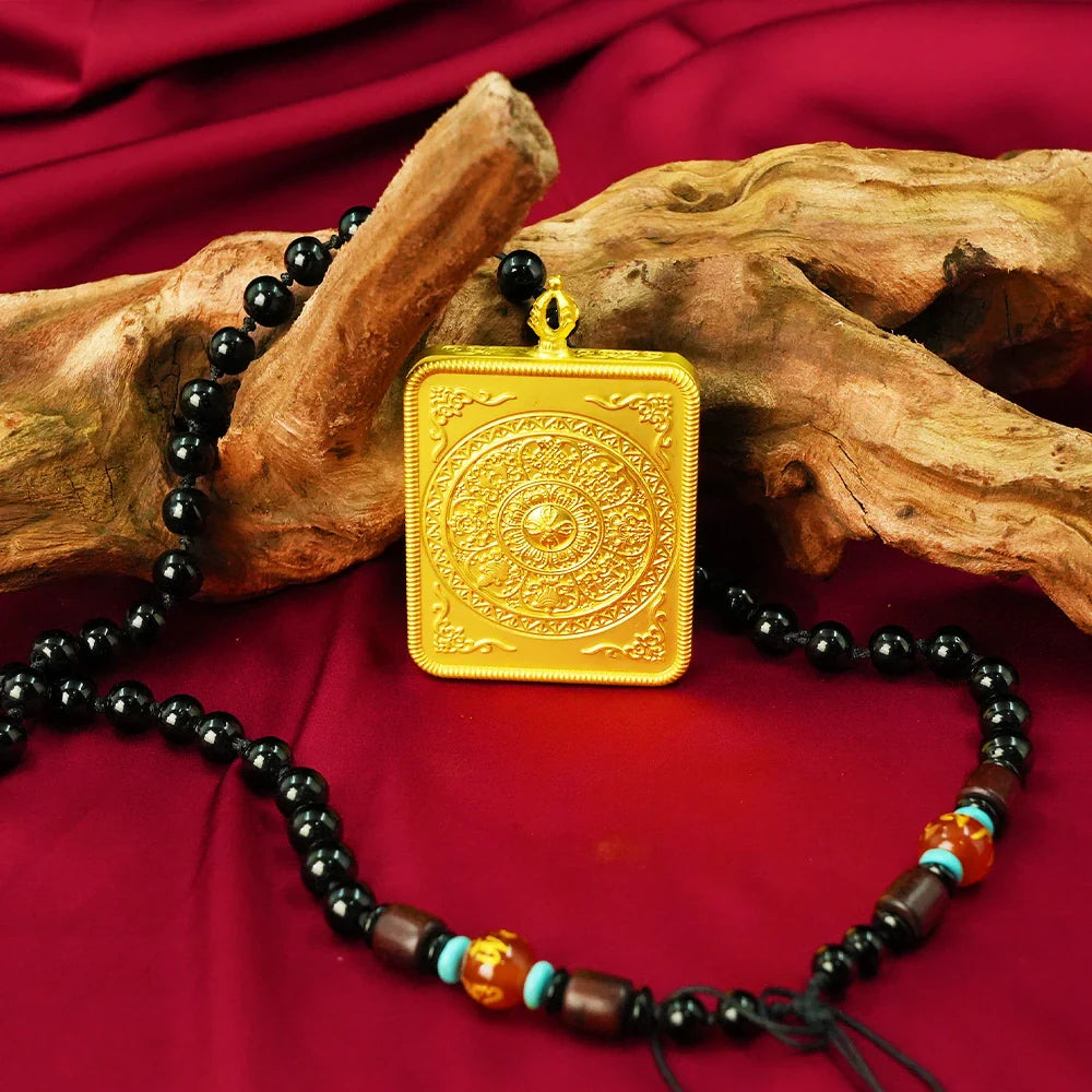 Tibetan Artistry Sacred Amulet Pendant - Traditional Tibetan Culture & Spiritual Jewelry