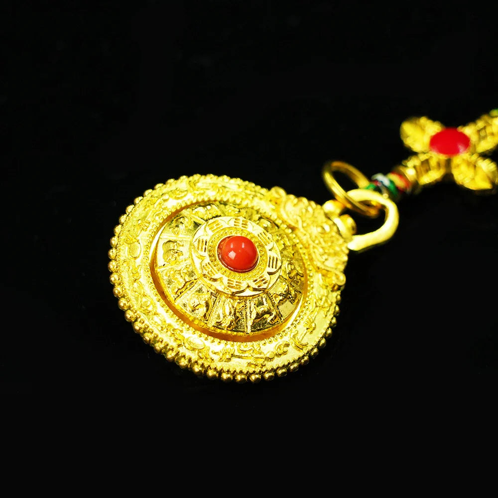 Tibetan Artistry Sacred Amulet Pendant - Traditional Tibetan Culture & Spiritual Jewelry