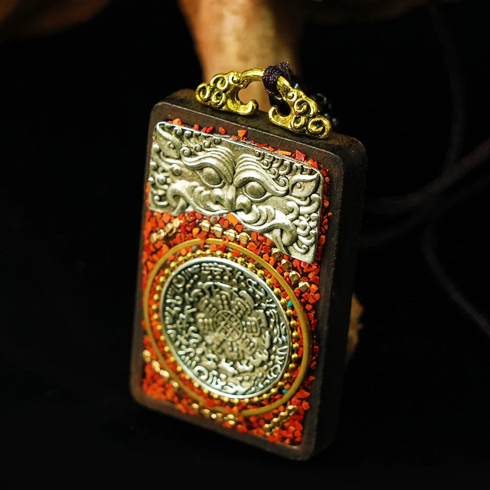Tibetan Artistry Sacred Amulet Pendant - Traditional Tibetan Culture & Spiritual Jewelry