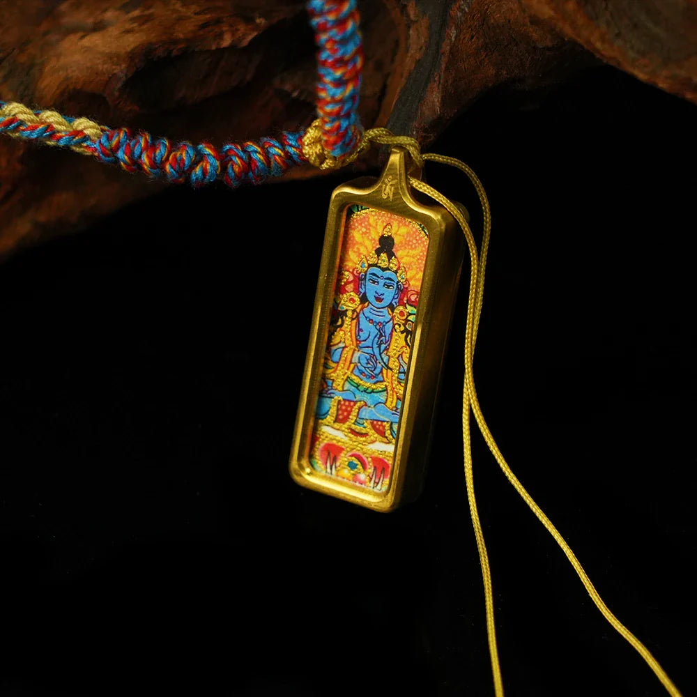 Tibetan Artistry Sacred Amulet Pendant - Traditional Tibetan Culture & Spiritual Jewelry