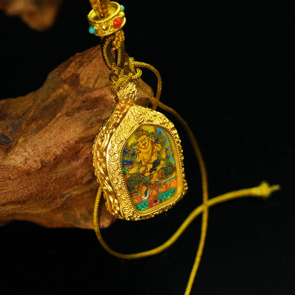 Tibetan Artistry Sacred Amulet Pendant - Traditional Tibetan Culture & Spiritual Jewelry