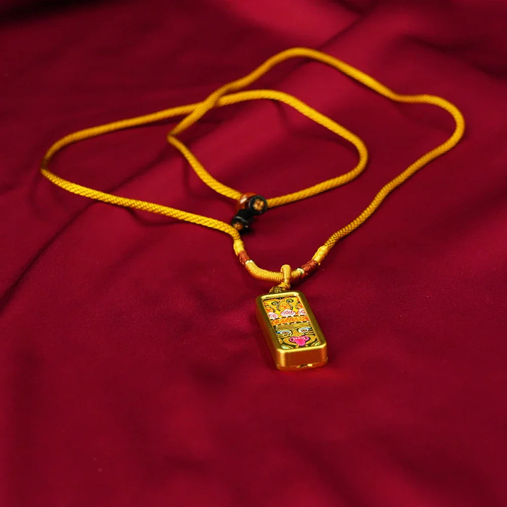 Tibetan Artistry Sacred Amulet Pendant - Traditional Tibetan Culture & Spiritual Jewelry
