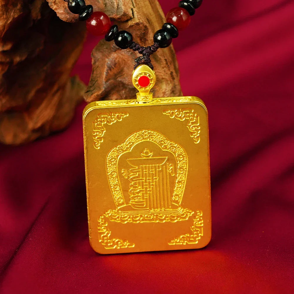 Tibetan Artistry Sacred Amulet Pendant - Traditional Tibetan Culture & Spiritual Jewelry
