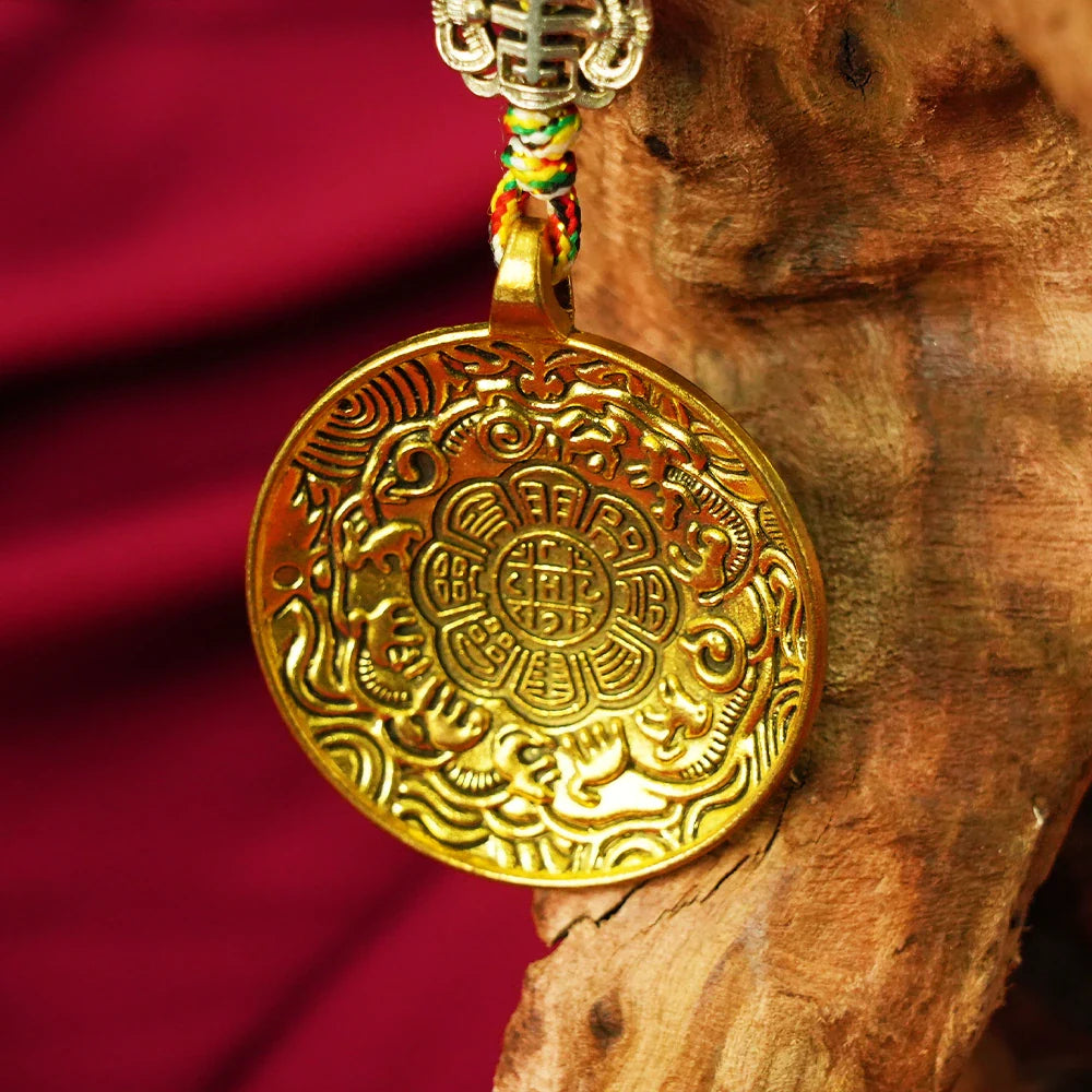 Tibetan Artistry Sacred Amulet Pendant - Traditional Tibetan Culture & Spiritual Jewelry