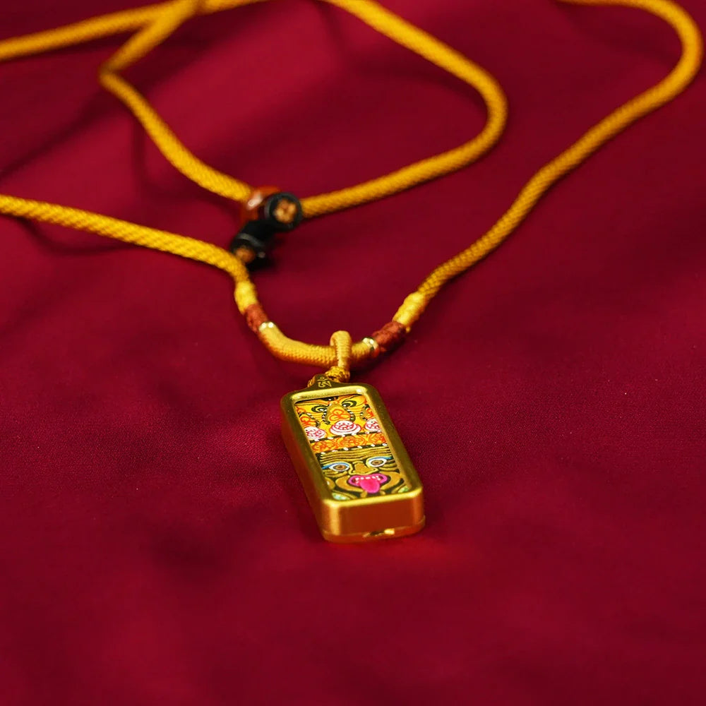 Tibetan Artistry Sacred Amulet Pendant - Traditional Tibetan Culture & Spiritual Jewelry