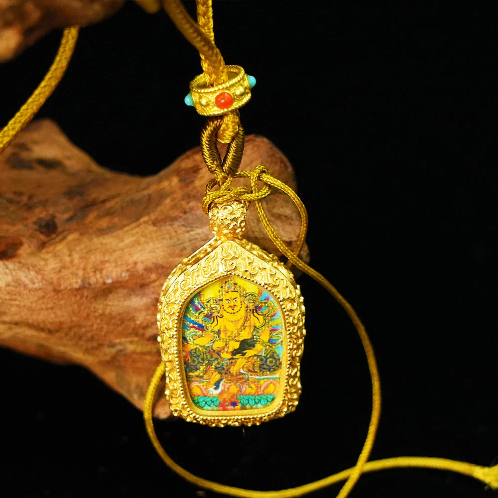 Tibetan Artistry Sacred Amulet Pendant - Traditional Tibetan Culture & Spiritual Jewelry
