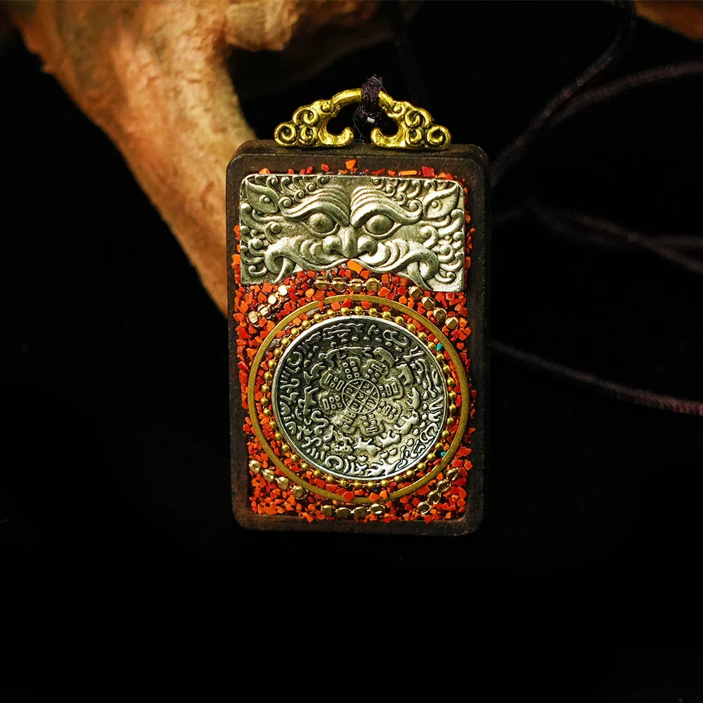 Tibetan Artistry Sacred Amulet Pendant - Traditional Tibetan Culture & Spiritual Jewelry