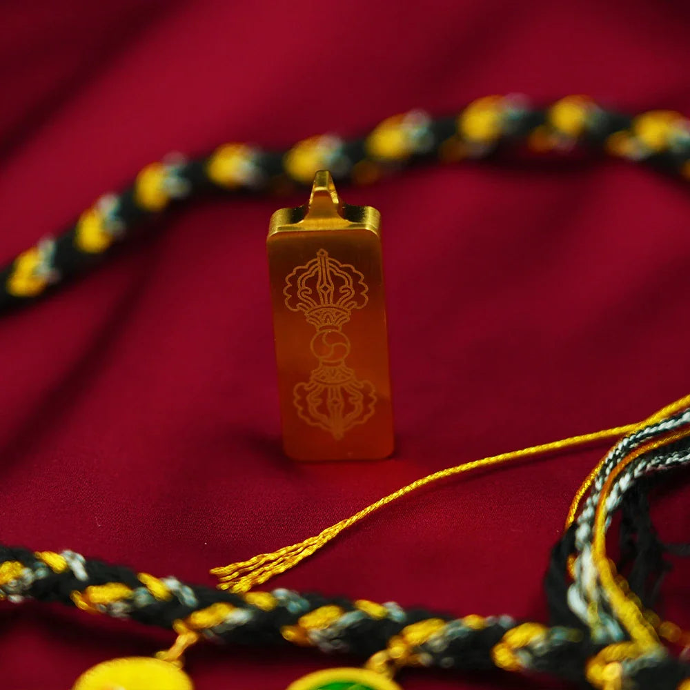 Tibetan Cultural Beaded Bracelet with Silver & Traditional Charms