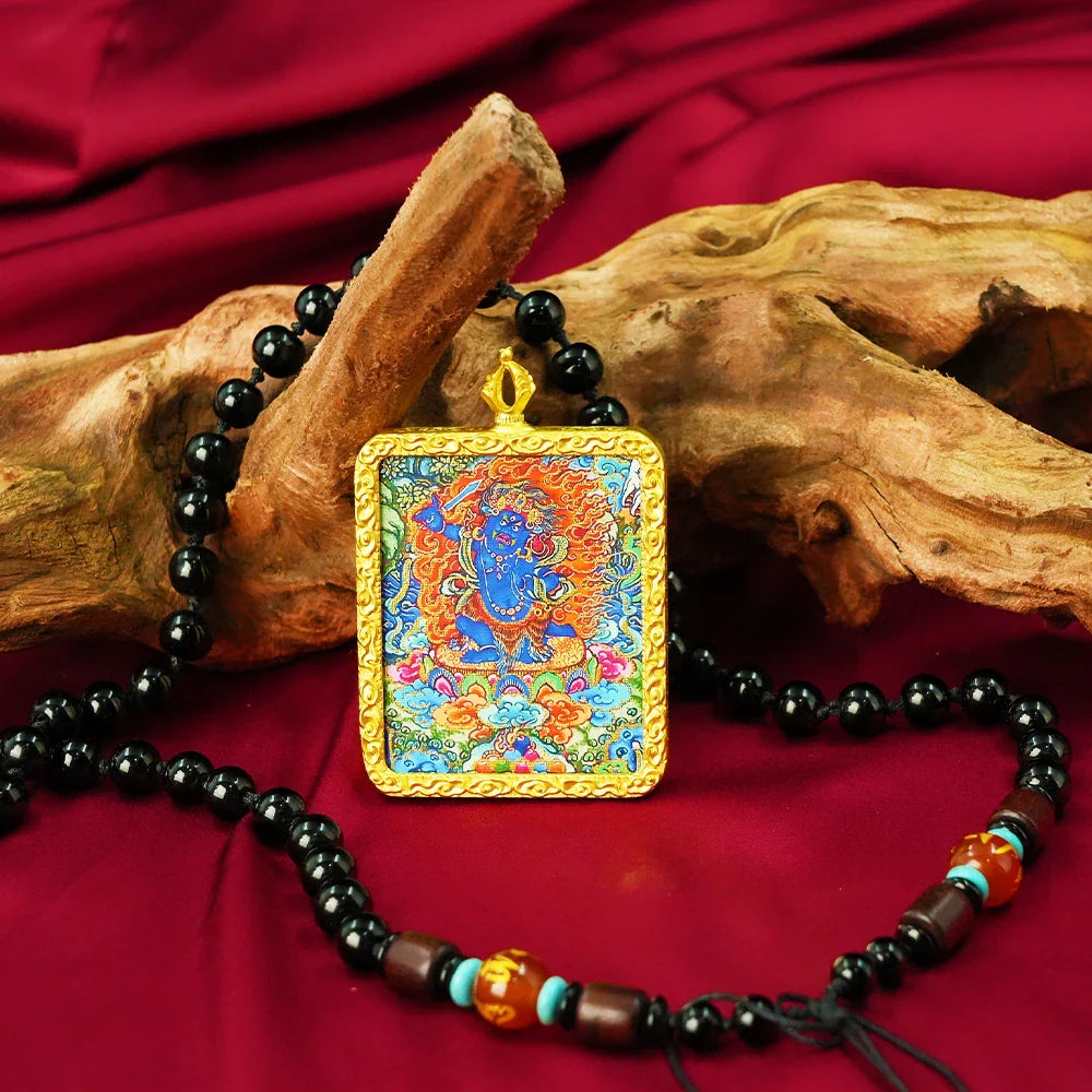 Tibetan Artistry Sacred Amulet Pendant - Traditional Tibetan Culture & Spiritual Jewelry