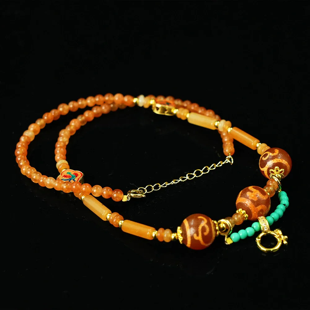 Tibetan Artistry Sacred Amulet Pendant - Traditional Tibetan Culture & Spiritual Jewelry