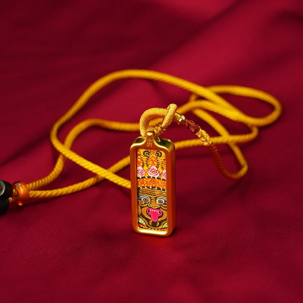 Tibetan Artistry Sacred Amulet Pendant - Traditional Tibetan Culture & Spiritual Jewelry