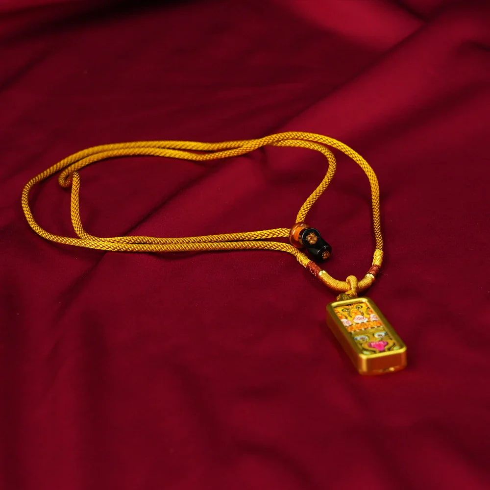 Tibetan Artistry Sacred Amulet Pendant - Traditional Tibetan Culture & Spiritual Jewelry